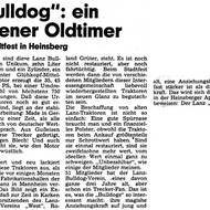 1984: Der Lanz "Bulldog": ein junggebliebener Oldtimer