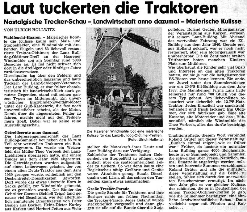 1983: Laut tuckerten die Traktoren