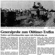 1986: Generalprobe zum Oldtimer-Treffen