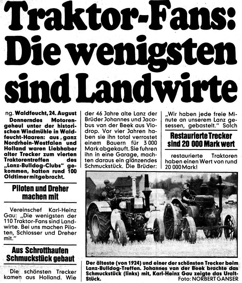 1986: Traktor-Fans: Die wenigsten sind Landwirte