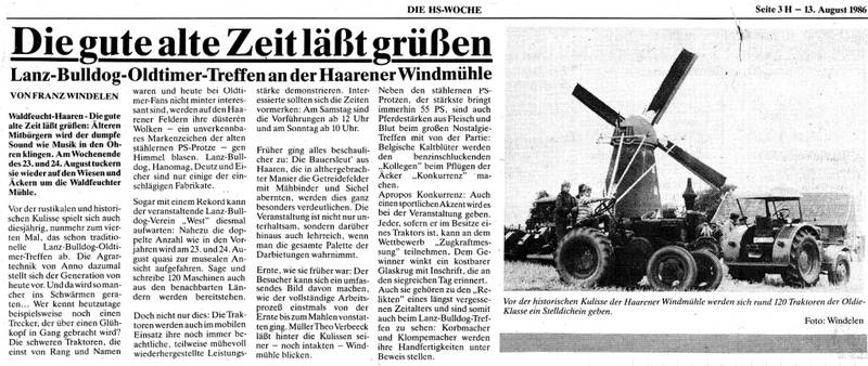 1986: Die guten alte Zeit läßt grüßen