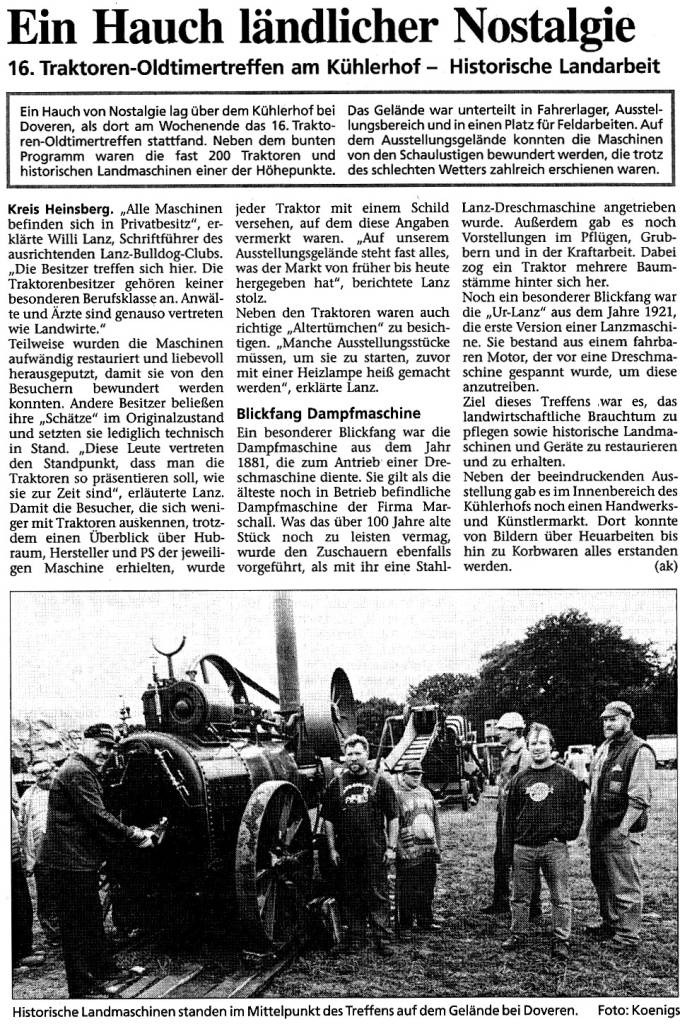 1999: Ein Hauch ländlicher Nostalgie